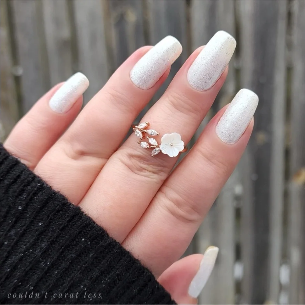 *Retired* Color Street: Couldn’t Carat Less | White Glitter Party Winter Sparkle - Picture 6 of 16